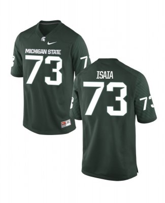 Men's Jacob Isaia Michigan State Spartans #73 Nike NCAA Green Authentic College Stitched Football Jersey FO50B15RE